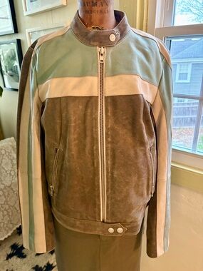 New Free People “We the Free” lambs leather moto jacket